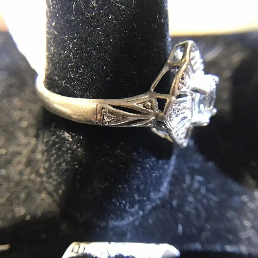 Robson Jewelers White CZ Ring Sz 9.5 Silver 925 NWT (Stones Simulated)